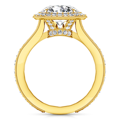 Halo Engagement Ring Anthea 14K Yellow Gold