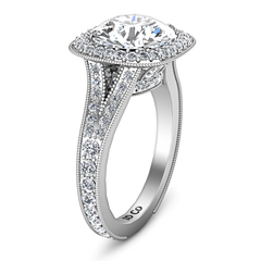 Halo Engagement Ring Anthea 14K White Gold