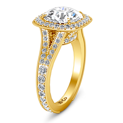 Halo Engagement Ring Anthea 14K Yellow Gold