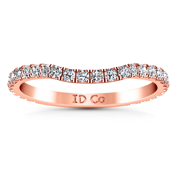 Diamond Wedding Band Melody 0.45 Cts 14K Rose Gold