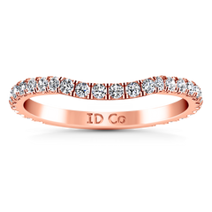 Diamond Wedding Band Melody 0.45 Cts 14K Rose Gold