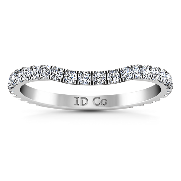 Diamond Wedding Band Melody 0.45 Cts 14K White Gold