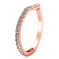 Diamond Wedding Band Melody 0.45 Cts 14K Rose Gold