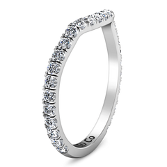 Diamond Wedding Band Melody 0.45 Cts 14K White Gold