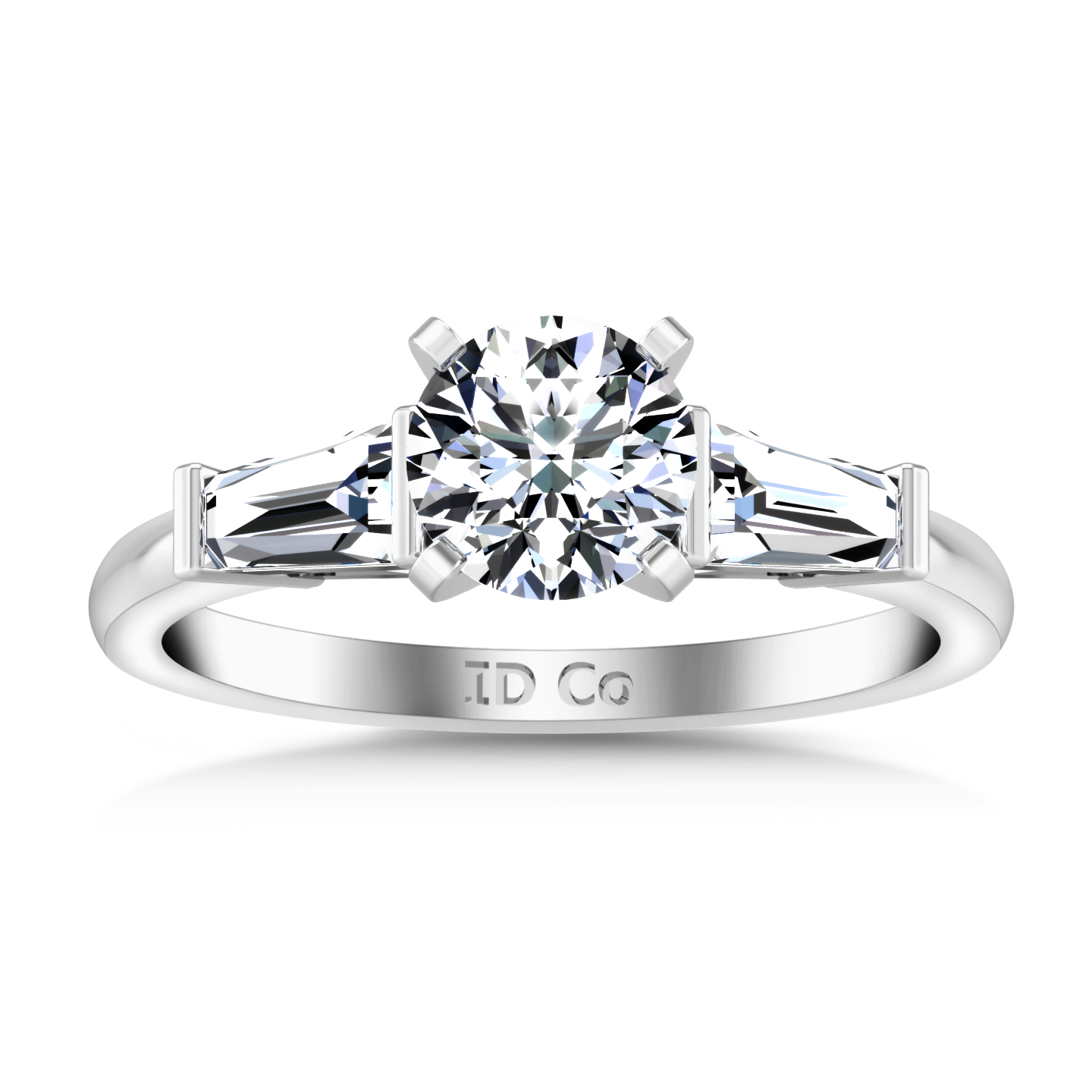 1.75ctw Princess Cut Channel Set Diamond Engagement Ring 4.75