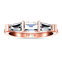 Diamond Wedding Band Structural Tapered Baguette 0.24 Cts 14K Rose Gold