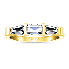 Diamond Wedding Band Structural Tapered Baguette 0.24 Cts 14K Yellow Gold