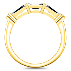 Diamond Wedding Band Structural Tapered Baguette 0.24 Cts 14K Yellow Gold