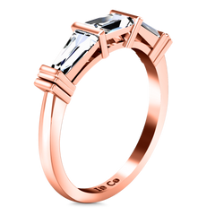 Diamond Wedding Band Structural Tapered Baguette 0.24 Cts 14K Rose Gold