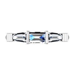Diamond Wedding Band Structural Tapered Baguette 0.24 Cts 14K White Gold