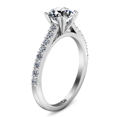 Pave Engagement Ring Legacy 14K White Gold