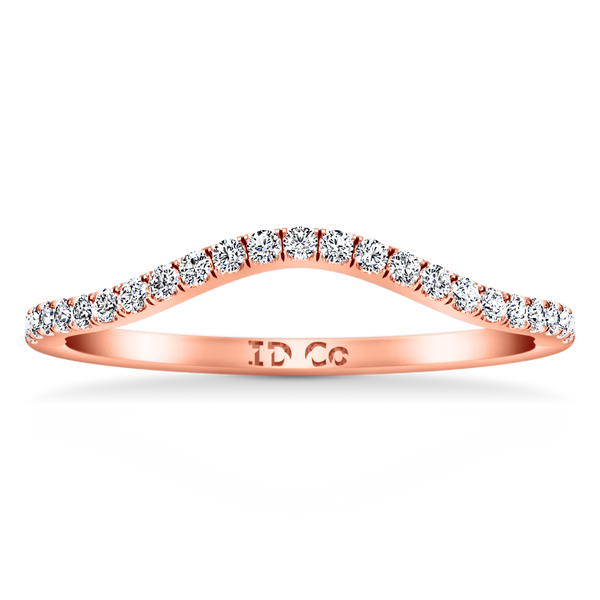 Diamond Wedding Band Legacy 0.28 Cts 14K Rose Gold