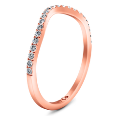 Diamond Wedding Band Legacy 0.28 Cts 14K Rose Gold