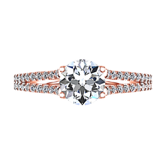Pave Engagement Ring Dream 14K Rose Gold