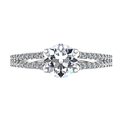 Pave Engagement Ring Dream 14K White Gold