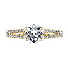 Pave Engagement Ring Dream 14K Yellow Gold