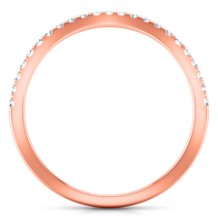 Diamond Wedding Band Dream 0.24 Cts 14K Rose Gold
