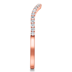 Diamond Wedding Band Dream 0.24 Cts 14K Rose Gold