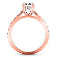 Pave Engagement Ring Michelle 14K Rose Gold