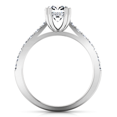Pave Engagement Ring Michelle 14K White Gold