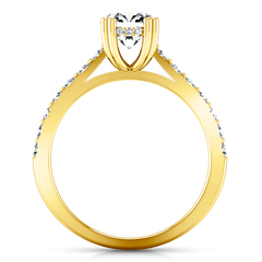 Pave Engagement Ring Michelle 14K Yellow Gold