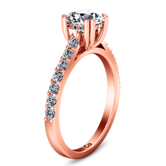 Pave Engagement Ring Michelle 14K Rose Gold
