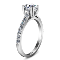 Pave Engagement Ring Michelle 14K White Gold