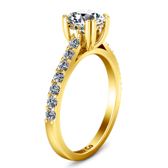 Pave Engagement Ring Michelle 14K Yellow Gold