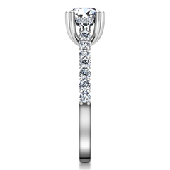 Pave Engagement Ring Michelle 14K White Gold