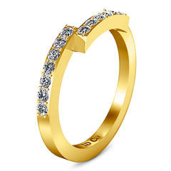 Diamond Wedding Band Jasmine 0.31 Cts 14K Yellow Gold