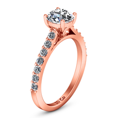 Pave Engagement Ring Harmoney 14K Rose Gold