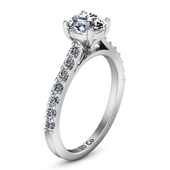 Pave Engagement Ring Harmoney 14K White Gold