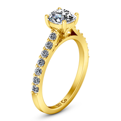 Pave Engagement Ring Harmoney 14K Yellow Gold