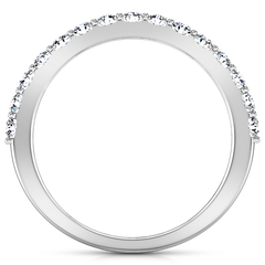 Diamond Wedding Band Harmoney 0.32 Cts 14K White Gold