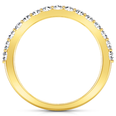 Diamond Wedding Band Harmoney 0.32 Cts 14K Yellow Gold