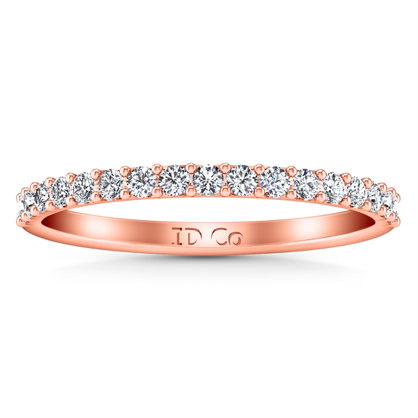 Diamond Wedding Band Fantasia 0.17 Cts 14K Rose Gold