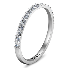 Diamond Wedding Band Fantasia 0.17 Cts 14K White Gold