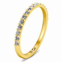 Diamond Wedding Band Fantasia 0.17 Cts 14K Yellow Gold