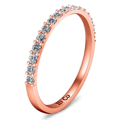Diamond Wedding Band Fantasia 0.17 Cts 14K Rose Gold