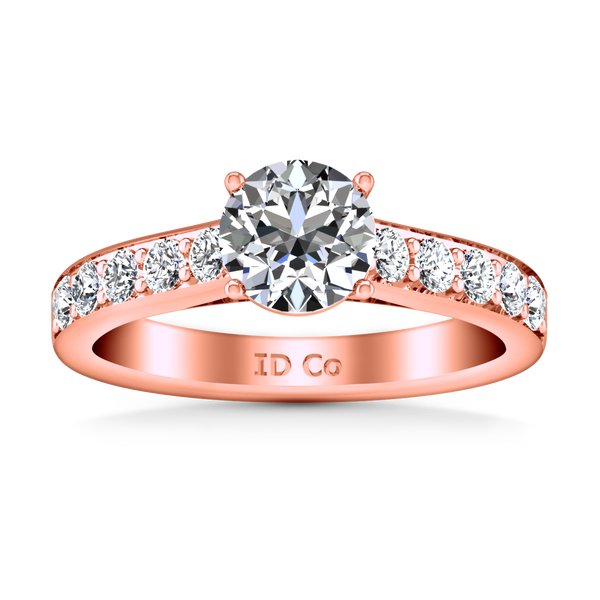 Pave Engagement Ring Allure 14K Rose Gold