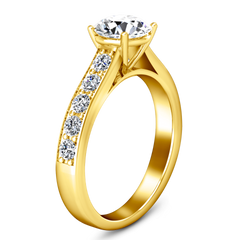 Pave Engagement Ring Allure 14K Yellow Gold
