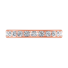 Diamond Wedding Band Allure 0.21 Cts 14K Rose Gold