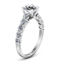 Pave Engagement Ring Grande 14K White Gold