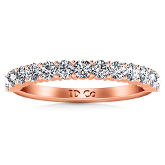 Diamond Wedding Band Grande 0.66 Cts 14K Rose Gold