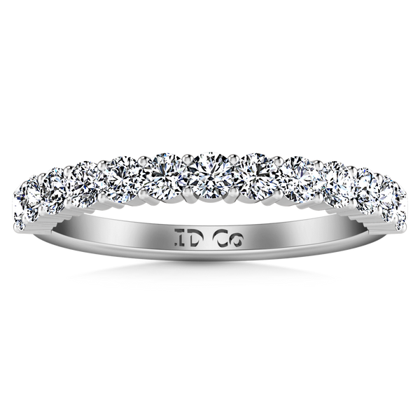 Diamond Wedding Band Grande 0.66 Cts 14K White Gold