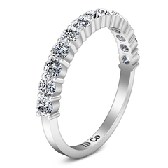 Diamond Wedding Band Grande 0.66 Cts 14K White Gold