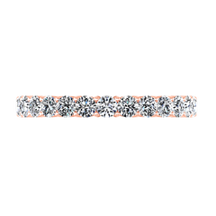 Diamond Wedding Band Grande 0.66 Cts 14K Rose Gold