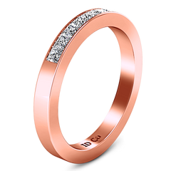 Diamond Wedding Band Rebecca 0.26 Cts 14K Rose Gold