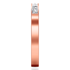 Diamond Wedding Band Rebecca 0.26 Cts 14K Rose Gold