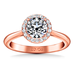 Halo  Engagement Ring Etoile 14K Rose Gold